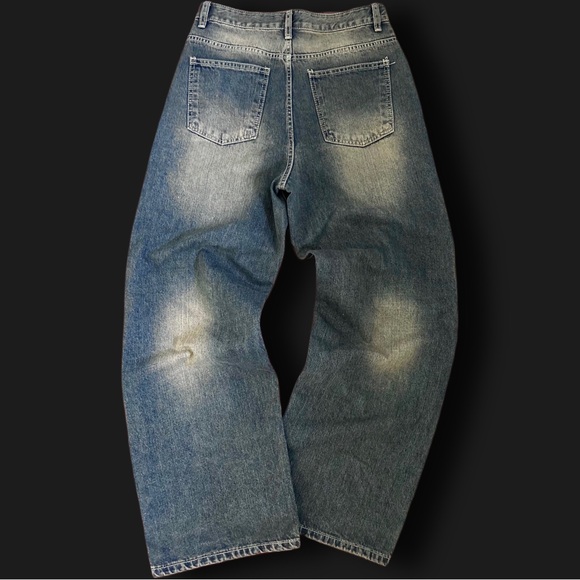 Lewkin Wide Wash Demin Jeans CG331 (Dark Blue) - Picture 2 of 3